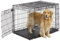 MidWest Homes for Pets Ovation Modell 1942DD Hundebox, große Größe, Einzeltür, faltbar, Metall, 107 cm lang, mit Trenneinsatz, Bodenschutz, auslaufsicherer Wanne, für große Hunde, schwarz
