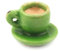 MyTinyWorld Dolls House Miniature Handmade Cup of Coffee/Tea - Green Ceramic