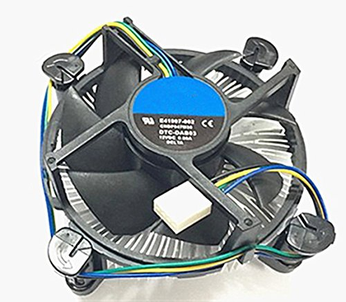 Core i3/i5/i7 Socket 1150/1155/1156 - Enfriador de CPU de 4 pines con disipador de calor de aluminio y ventilador de 3.5 pulgadas para computadora de escritorio