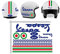 GamesMonkey Aufkleber Helmet Casco Kit Vespa BLU BLAU Italia Helm Viny Polished