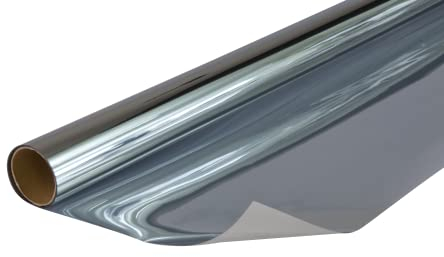 Venilia film solaire teinté, film pour fenêtres protège de l'éblouissement du soleil et de la pénétration de la chaleur, cutter et grattoir inclus, PVC, 1,5 m x 75 cm