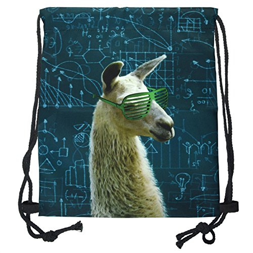 cosey - Turnbeutel mit Allover-Print - Mathe Lama Design