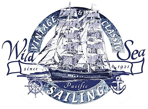 Ideen mit Herz Color Bügeltransfers, DIN A4, filigran ohne Hintergund, Vintage Sailing | T-Shirts & Taschen mit Bügelmotiven verzieren | Bilder schnell & einfach aufbügeln | DIY Textildesign