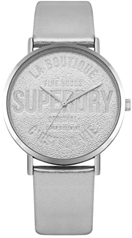 Superdry Damen Analog Quarz Uhr mit Leder Armband SYL251S