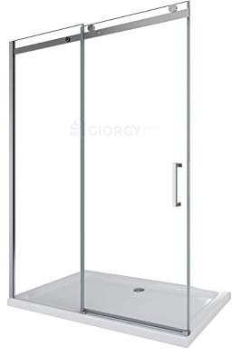 PORTA DOCCIA SCORREVOLE IN CRISTALLO DA 8 MM ANTICALCARE H. 190 MISURA 100 120 140 160 170 PORTA PER NICCHIA APERTURA REVERSIBILE MANIGLIA INOX SCORRIMENTO SU ROTAIA (128-130,5 CM X H.190 CM)