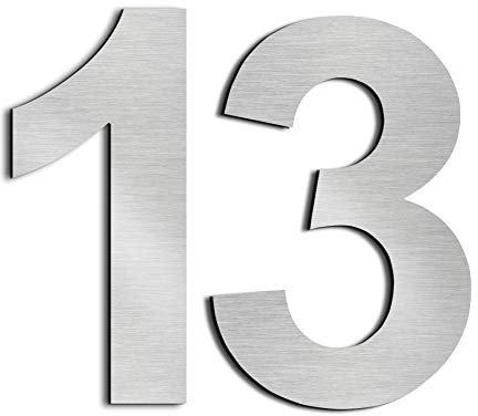 nanlyiau 2pc 3in numero civico esterno adesivo numero civico acciaio numero civico acciaio inox realizzato in solido acciaio inossidabile 304 Argento(14)