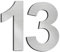 nanlyiau 2pc 3in Mailbox Numbers House Number Door number Stainless Steel House Numbers Adhesive number Made of solid 304 Stainless Steel silvery(3in number 13)