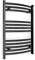 Myhomeware 400mm Wide Curved Matt Black Heated Towel Rail Radiator Designer Bathroom For Central Heating Only (400mm x 700mm (h))