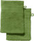 REDBEST Waschhandschuh 2er-Pack Chicago grün Größe 15x21 cm - saugstark, strapazierfähig, ideal für Reisen, Sport (weitere Farben)