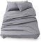 Blumtal Completo lenzuola matrimoniali 3pz - completo letto matrimoniale certificato OEKO-TEX - lenzuolo con angoli 160x200x30cm + lenzuolo 240x275cm + federa cuscino 50x80cm in microfibra - grigio