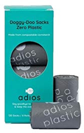 Adios Hundekotbeutel, Plastikfrei, 60 Stück, grau, Einheitsgröße