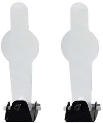 ATFLBOX 2 Pcs Reset Metal Shooting Target Stand with Human Shape Target Steel Plates for Outdoor and Indoor Airsoft BB Guns (POP).