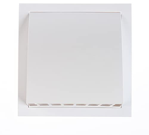 Steinberg14 Weiß Wetterschutzgitter 125mm Abluft-Haube mit Rückstauklappe, Wetterschutz