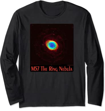 M57 The Ring Nebula Messier Objekt 57 Space Astronomie Langarmshirt