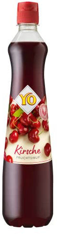 YO Sirup Kirsche (1 x 700 ml) – 1x Flasche ergibt bis zu 6 Liter Fertiggetränk – ohne Süßungsmittel, Farb- & Konservierungsstoffe, vegan