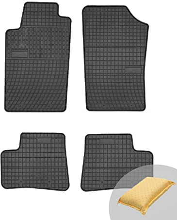 FROGUM EL Toro Gummimatten Ganzjähriges-Set von Autofussmatte Auto Fußmatten für Peugeot 206 1998-2009 | Beständiges Gummi Material | 1,5cm Schutzkante