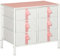 HOMCOM Commode, Meuble de Rangement avec 6 tiroirs en Tissu, Cadre en métal et Dessus en Bois, Meuble de Rangement pour Chambre d'enfant, Salon, Placard, Couloir, Rose