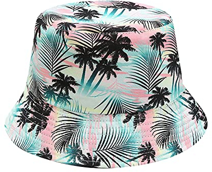 YAMEIZE Trendy Summer Bucket Hat for - Women Men Teens Double-Side Fisherman Stylish Reversible Mushroom Hat Sun Hiking Beach Outdoor