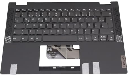 Lenovo 5CB0Y85471 Original Tastatur inkl. Topcase DE (deutsch) dunkelgrau/grau (Platinum Grey) für IdeaPad Flex 5-14ARE05 (81X2), Flex 5-14ARE05 (82DF), Flex 5-14IIL05 (81X1), Flex 5-14ITL05 (82HS)