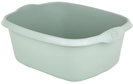 39CM Silver Sage High Grade Rectangular Rectangle Washing Up Bowl Basin 12L Litre Capacity Washing Basin Mixing Bowl Sink Tidy Organiser