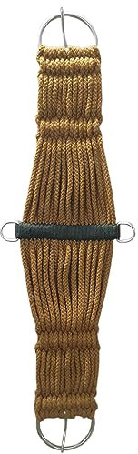 SHOWMEN CRAFT Mohair Roper Pferdegurt, doppelt gewebt, Westernsattel, atmungsaktiv, mit Edelstahlschnalle und Reitzubehör (braun)