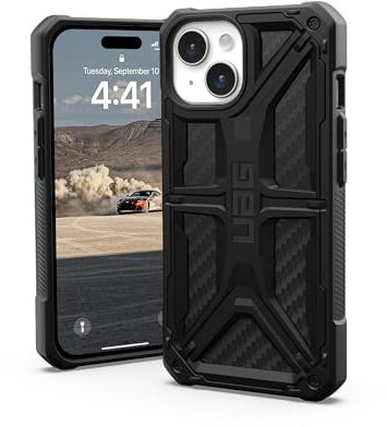 URBAN ARMOR GEAR UAG Case Compatible with iPhone 15 Case 6.1 Monarch Carbon Fiber Rugged Heavy Duty Military Grade Drop Tested Protective Cover