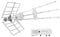 Antenne TV extérieure TNT-HD IOTRONIC 38 DB