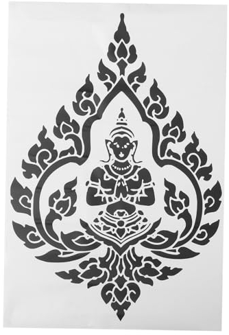 LIFKOME Wandaufkleber Mit Buddha-statue Shiva Gott Wandtattoo Inspirierendes Wandtattoo Buddhismus-vinyl-aufkleber Hinduistische Wanddekoration Buddha-wandaufkleber Büro Pvc Fenster Indien