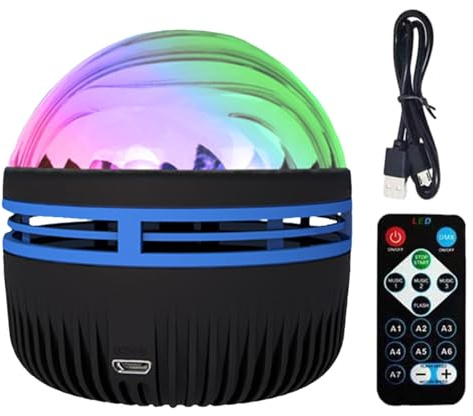 2 in 1 Northern Lights and W-ave Projector, LED Galaxy Projector 14 Light Effects, Remote Control, USB Dimmable Projector Lights for Bedroom