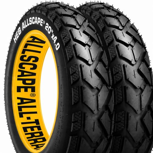 HEB ALLSCAPE Heavy Duty 26x4 / 20x4 Bike Tire - High-Performance Puncture Resistant Fat Tire for E-Bike Mountain Bikes, All Terrain, Bike Tire for Street + Trail Riding