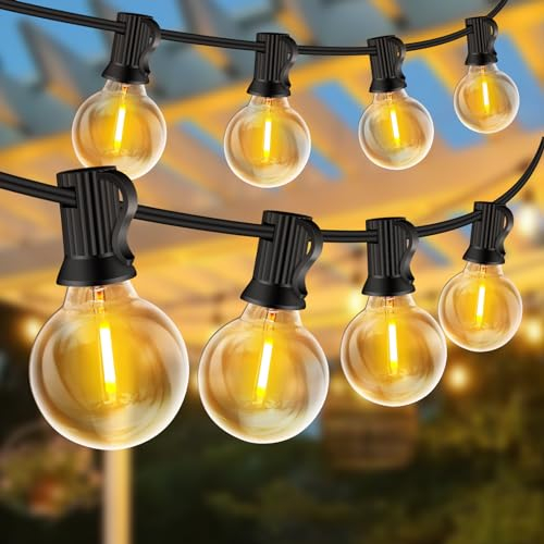 ZYRIVON Guirlande Lumineuse Exterieure 30M,50+3 Ampoules,Incassable Étanche,Guirlande Guinguette LED Connectable,Blanc Chaud,Plug & Play, pour Intérieur Jardin Balcon Maison Mariage Fête Noël