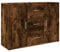 vidaXL Sideboard, Kommode mit Schubladen Türen Griffen, Beistellschrank für Wohnzimmer Flur, Anrichte Highboard, Räuchereiche Holzwerkstoff