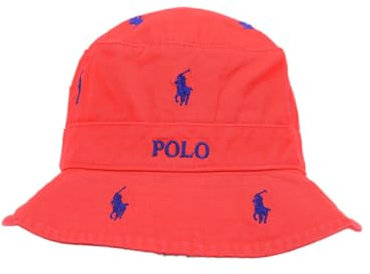 POLO RALPH LAUREN Herren Fischerhut aus Twill, verstreut, Rot/Ausflug, einfarbig (Getaway Solids), L/XL