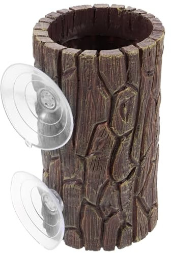 Sosoport Reptilien Versteck Höhlenstatue Aus Resin Kletterspielzeug Für Schildkröten Echsen Und Frösche Dekorative Baumstamm-höhle Für Aquarien Und Terrarien