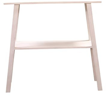 Marrakech - Console en bois - 90 cm de large et 30 cm étroite - Console élégante Japandi blanche comme meuble scandinave pour salon, chambre d'adolescent et chambre à coucher - Comme coiffeuse