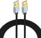 JSADZKJ USB A a USB A Cable USB A macho a USB A macho de nylon trenzado cable chapado en oro USB tipo A 2.0 a A Cable de datos para el disco duro DVD Player portátil radiador (9.8Ft/3M)