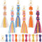 SUNNYCLUE 6 Set Schlüsselanhänger Bastelsets Blumen Makramee Schlüsselanhänger Set Mit Quaste Gewebtes Schlüsselanhänger Set Anleitung Enthalten Boho Makramee Sets Für Anfänger Und Erwachsene Handtasc