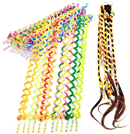 SHERCHPRY 42 Stück Bunter Haaraccessoires für Mädchen Spiral Haarband Leicht und Elastisch zum Flechten von Kinderfrisuren Zufällige Farbe