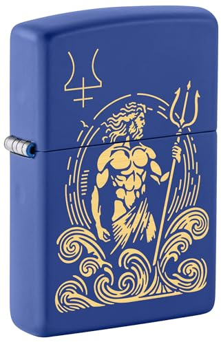Zippo Lighter, Metal, Royal Blue mat, One Size