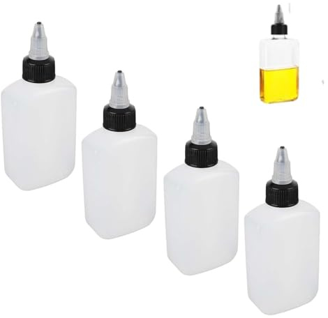 Kukyller 4 PCS Botellas de compresión de aceite, botella de dispensador de aceite reutilizable de 100 ml para recipientes de condimentos de viajes para acampar para al aire libre