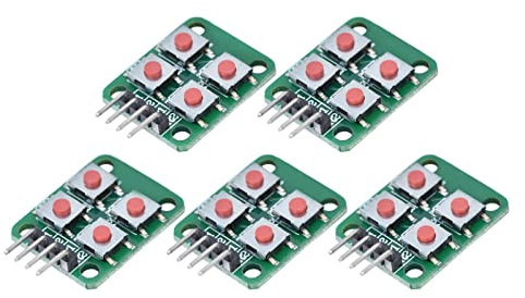Jeanoko Kompaktes Tastaturmodul mit 2x2-Scan-Tastatur Zur Elektrischen Steuerung, 4-Tasten-Array-Modul für LED-Lichterketten