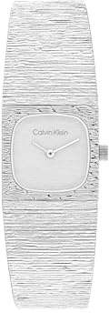 Calvin Klein Zwei-Zeiger-Quarzwerk-Uhr Silbernes Kollektion Sophisticated Square mit Silbernes Edelstahlarmband - 25100177