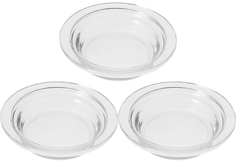TOYANDONA 3 Stück Glas Wachswärmer Ersatzschalen Transparent 115mm Hutförmig Aromatherapie Duftlampe Einlage für Wohnzimmer Büro