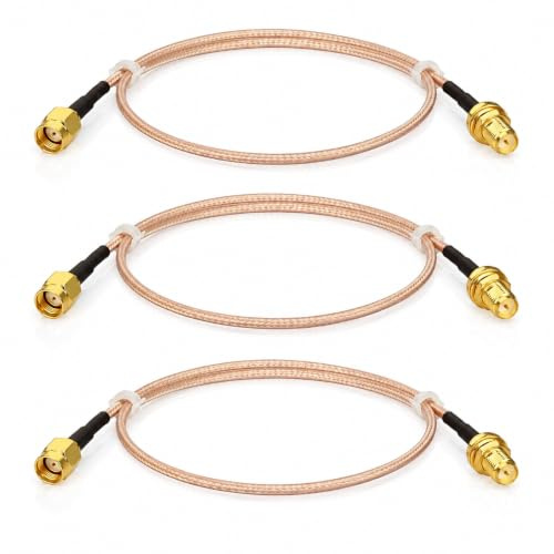 3PCSRP-SMA-Stecker auf RP-SMA-Buchse Kabel, 20cm, RG316 Für Antennenverbindung Und Signalübertragung Antennenkabel SMA Kabel Als SMA Verlängerung Mit SMA Buchse Auf SMA Stecker Für Router Modem