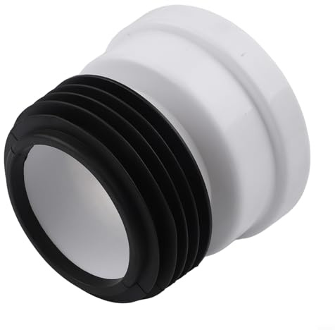 Raccordo di collegamento WC per WC, tubo di scarico in PVC dritto eccentrico con guarnizione in gomma, raccordo per installazione sanitaria (diverse misure di sfalsamento)(A)