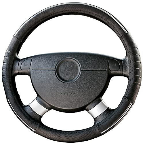 Walser 16625 Tuning Steering Wheel Cover, Steering Wheel Protector, Black