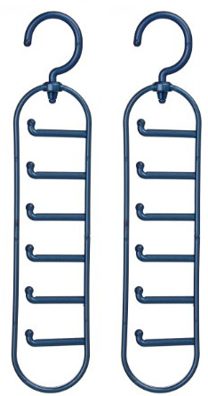 Premier Housewares Tie Organiser - Indigo, Set of 2