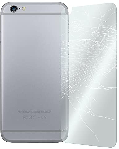 PhoneNatic 1er-Pack Glas-Folie Rückseite klar kompatibel mit Apple iPhone 6s / 6 - Schutzglas für iPhone 6s / 6