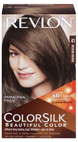 3 x Revlon Colorsilk Permanent Hair Colour - 41 Medium Brown