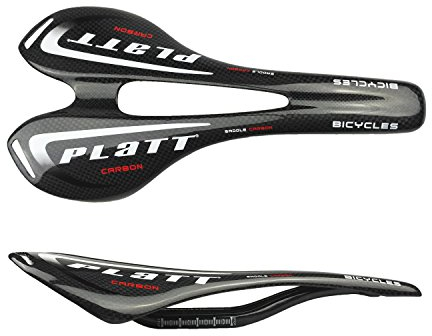 PLATT Sella Bici Fibra di Carbonio Leggera Sellini per Mountain Bike MTB e Biciclette da Strada